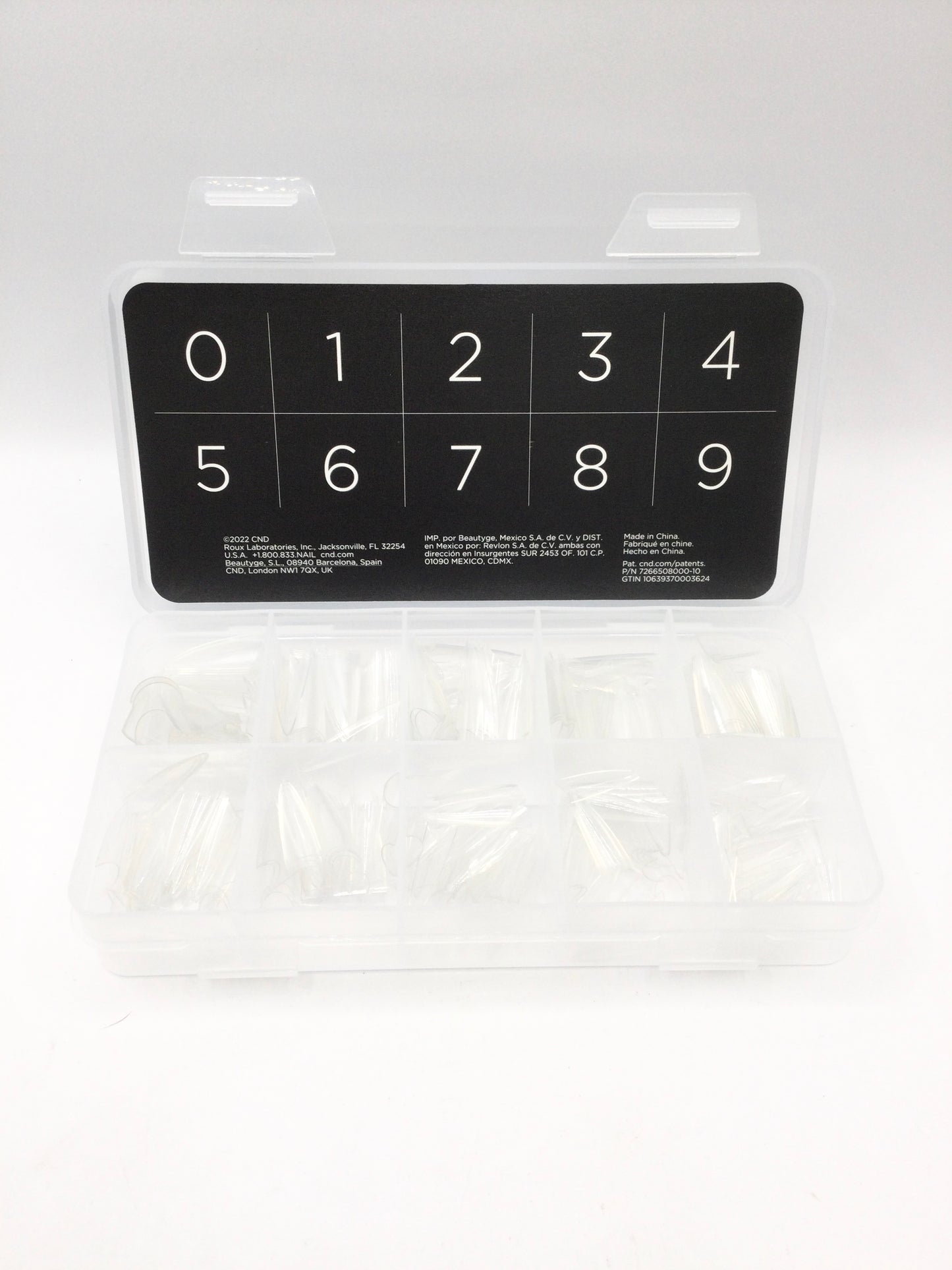 CND - French Cover Pre-Shaped Stiletto Tips (360 pcs)(Half-Moon)