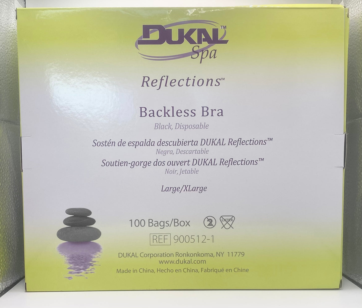 Dukal - Reflections Disposable Backless Bra (Black)(100 Bags/Box)
