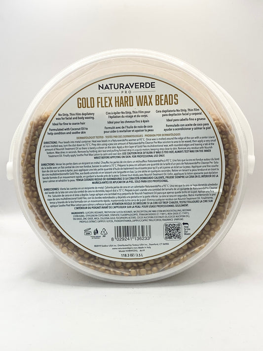 Naturaverde Pro - Gold Flex Hard Wax Beads 7.7 LBS