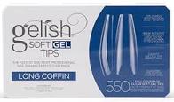 Gelish - Full Cover Soft Gel Tips - Long Coffin 550pc