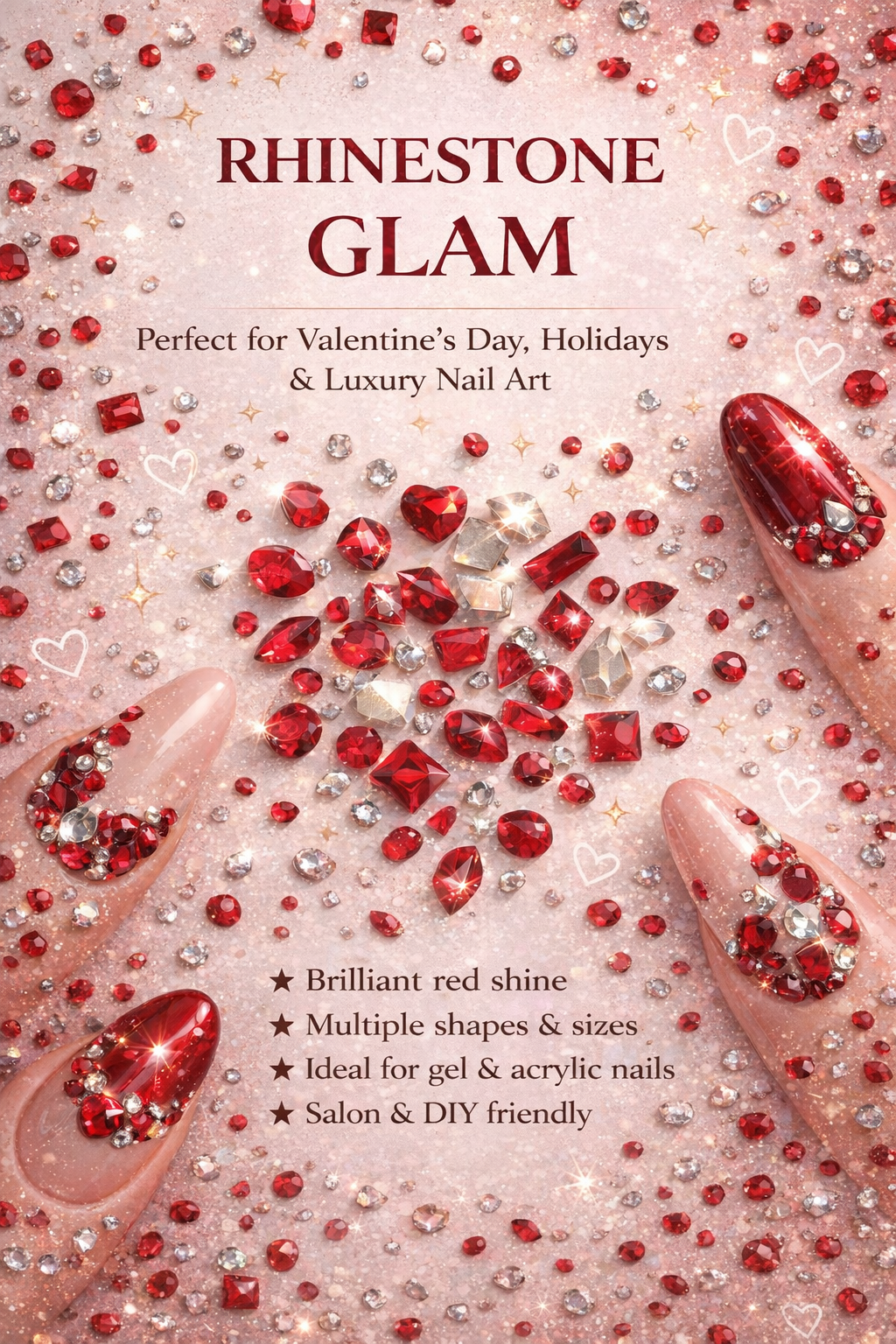 Nails' Decorations - Gems, Rhinestones, Pearls and Charms -Beads