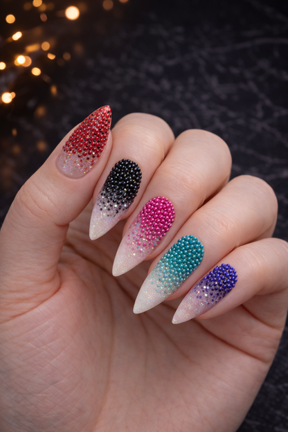 Nail Beads 12pack Assorted Colors