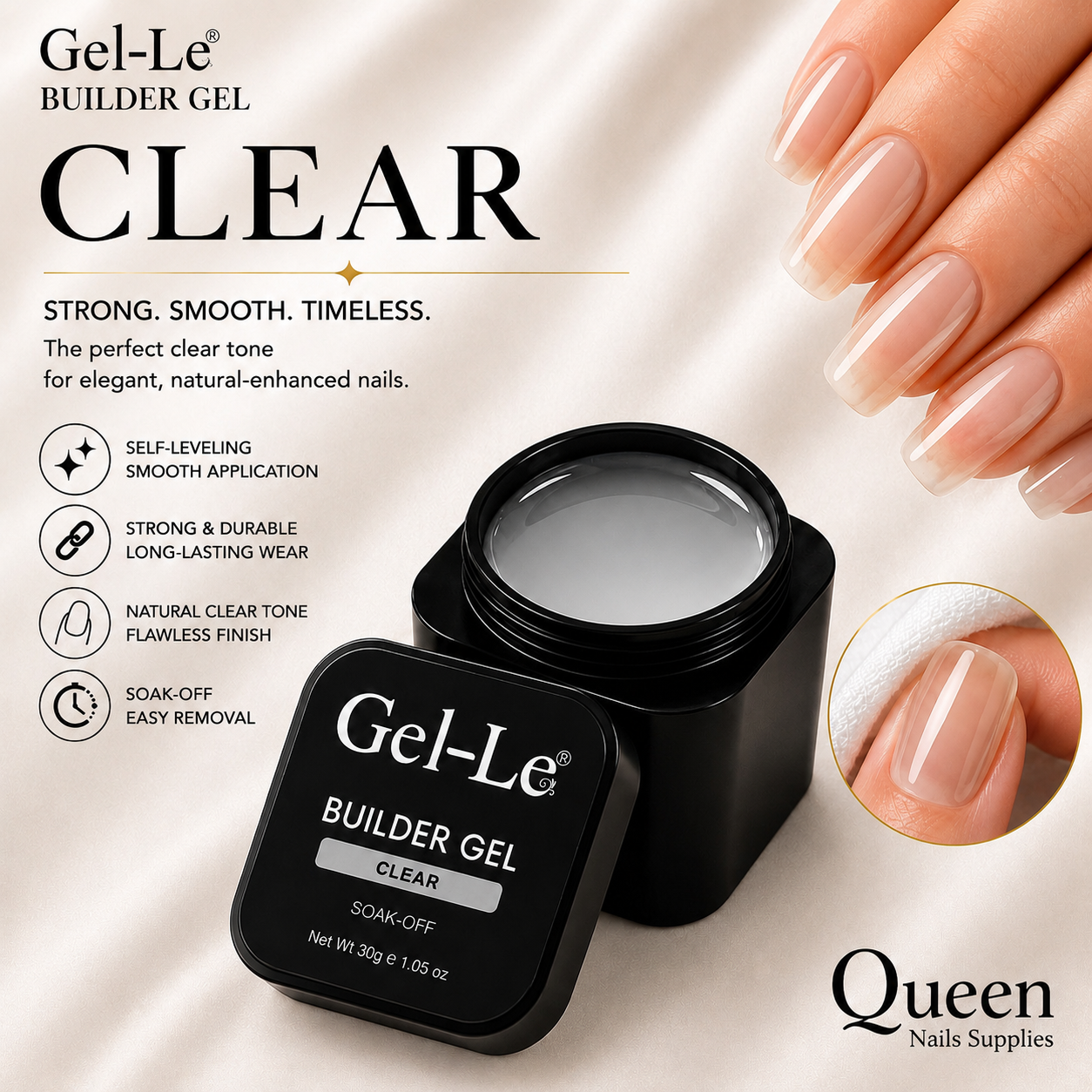 Gel-Le - Builder Gels - CLEAR  (1oz)
