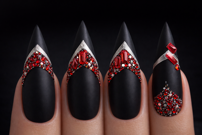 Queen - Red Rhinestone  - Gems - Duo Set - #22