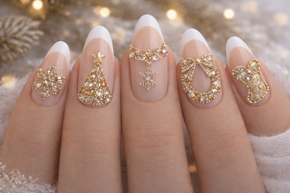 Queen - Gold Rhinestone - Gems - Duo Set - #16