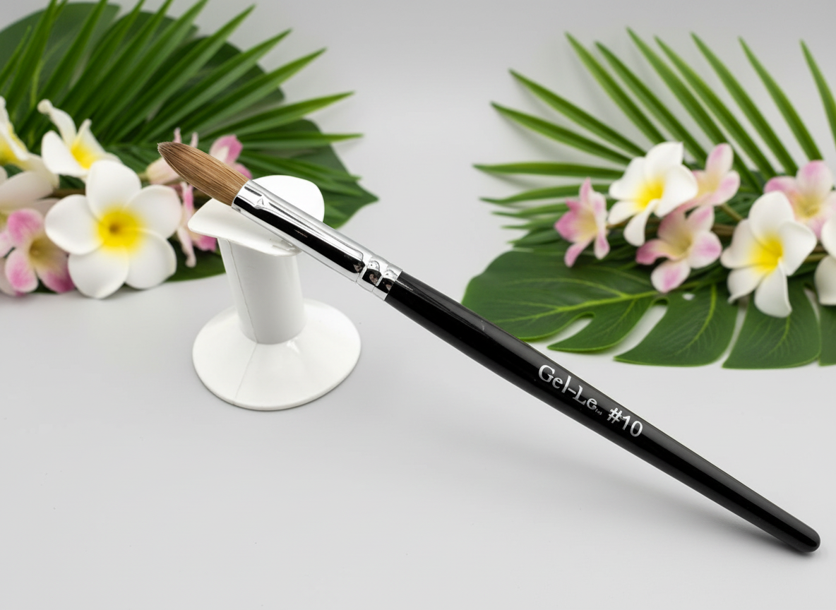 Gel-Le - Acrylic Brush #10 - Black Handle (Pressed)
