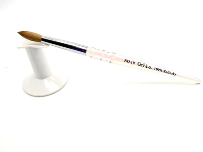 Gel-Le - Acrylic Brush - 100% Kolinsky (Clear Handle)(Not Pressed)