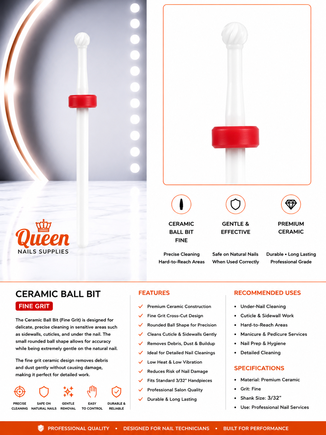 Ceramic Ball Bits - Fine