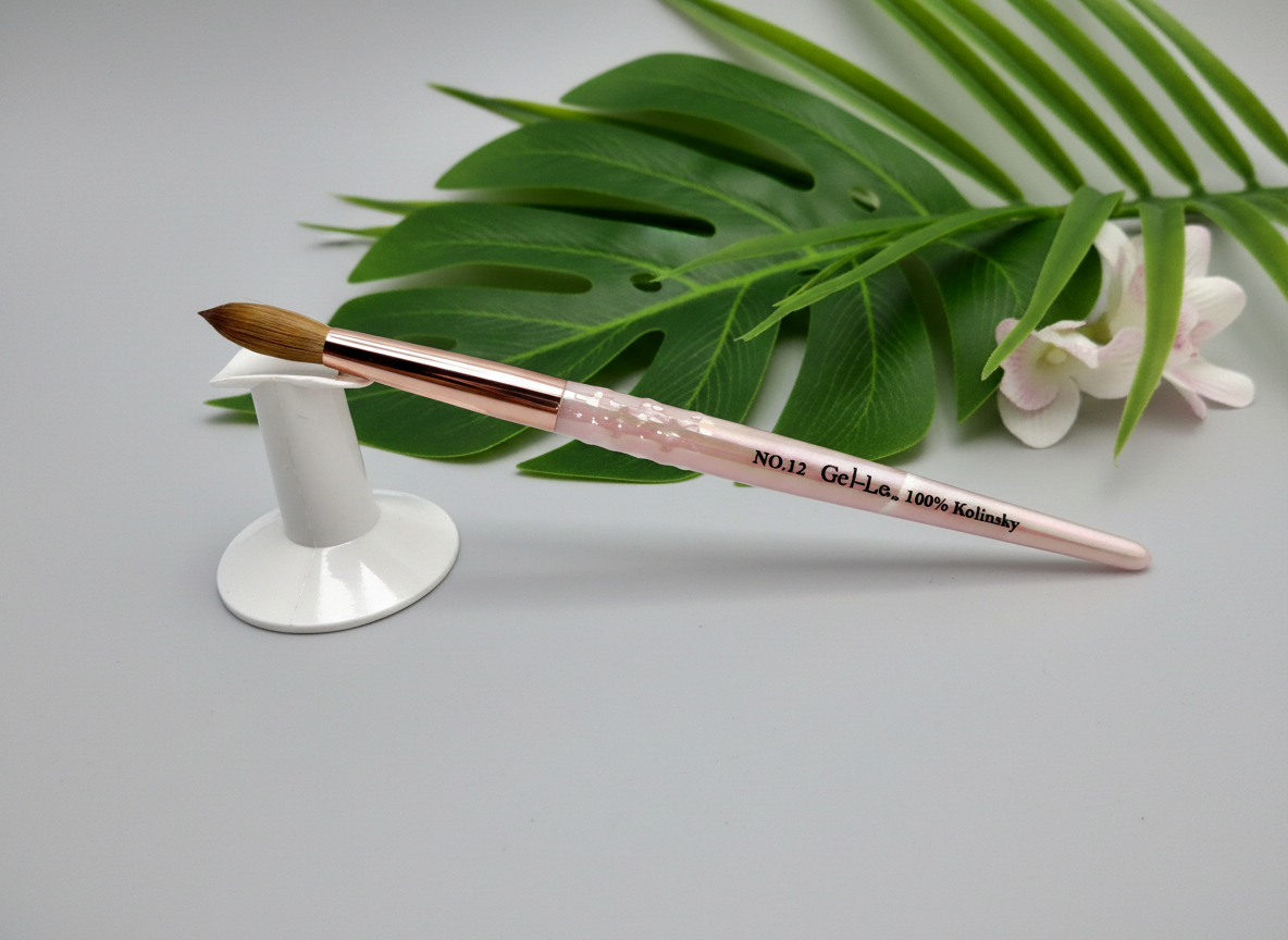 Gel-Le - Acrylic Brush -100% Kolinsky (Pink Handle)