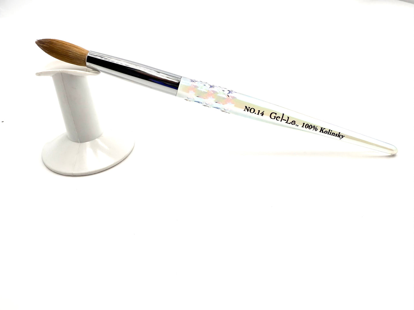 Gel-Le - Acrylic Brush - 100% Kolinsky (Clear Handle)(Not Pressed)