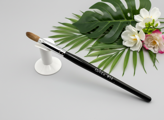 Gel-Le - Acrylic Brush #14 Kolinsky - Black Handle (Pressed)