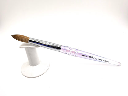Gel-Le - Acrylic Brush - 100% Kolinsky (Clear Handle)(Not Pressed)