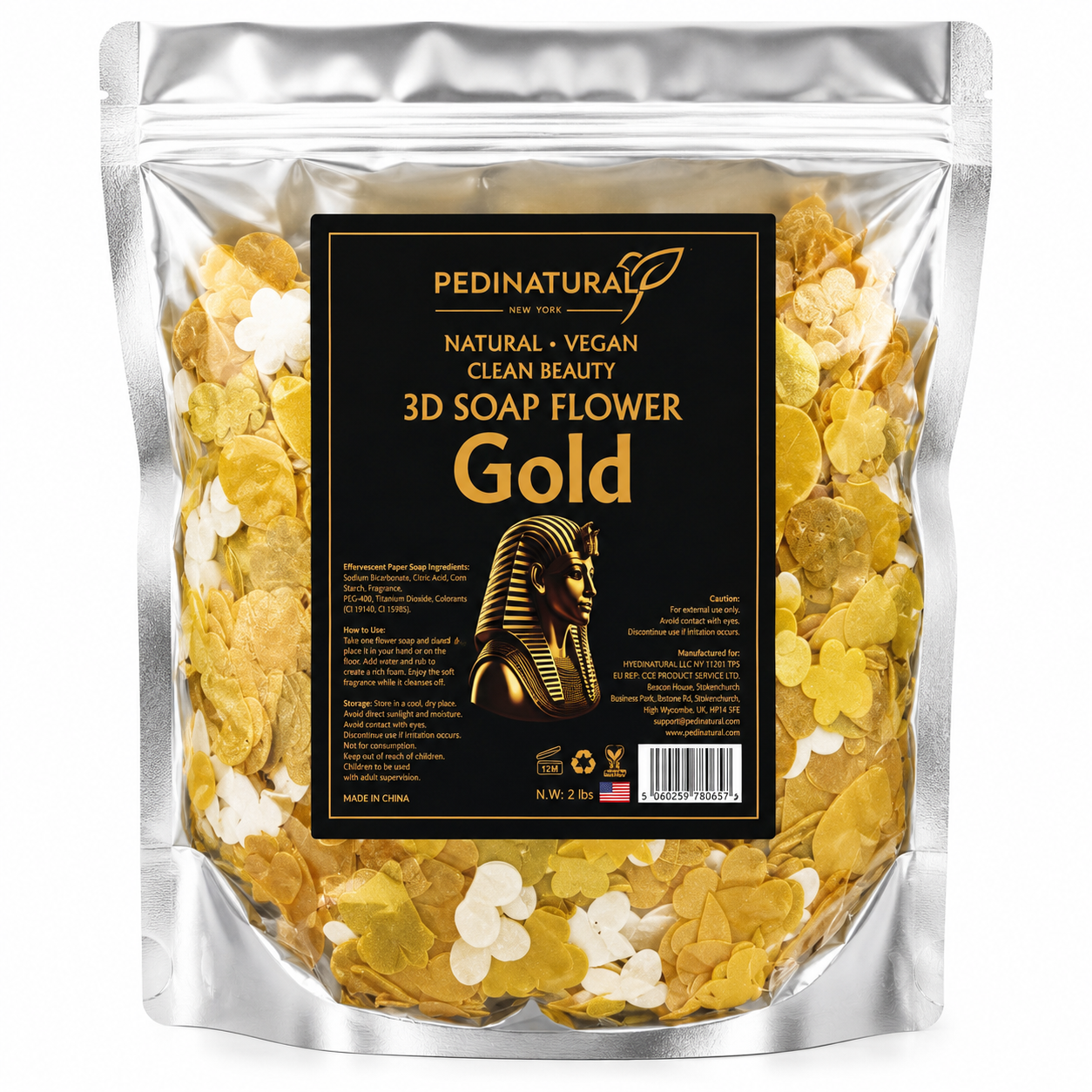 PediNatural 3D Soap Flowers – Effervescent Pedicure Soak | 2 lb