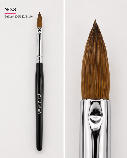 Gel-Le - Acrylic Brushes Kolinsky - Black Handle (Pressed)