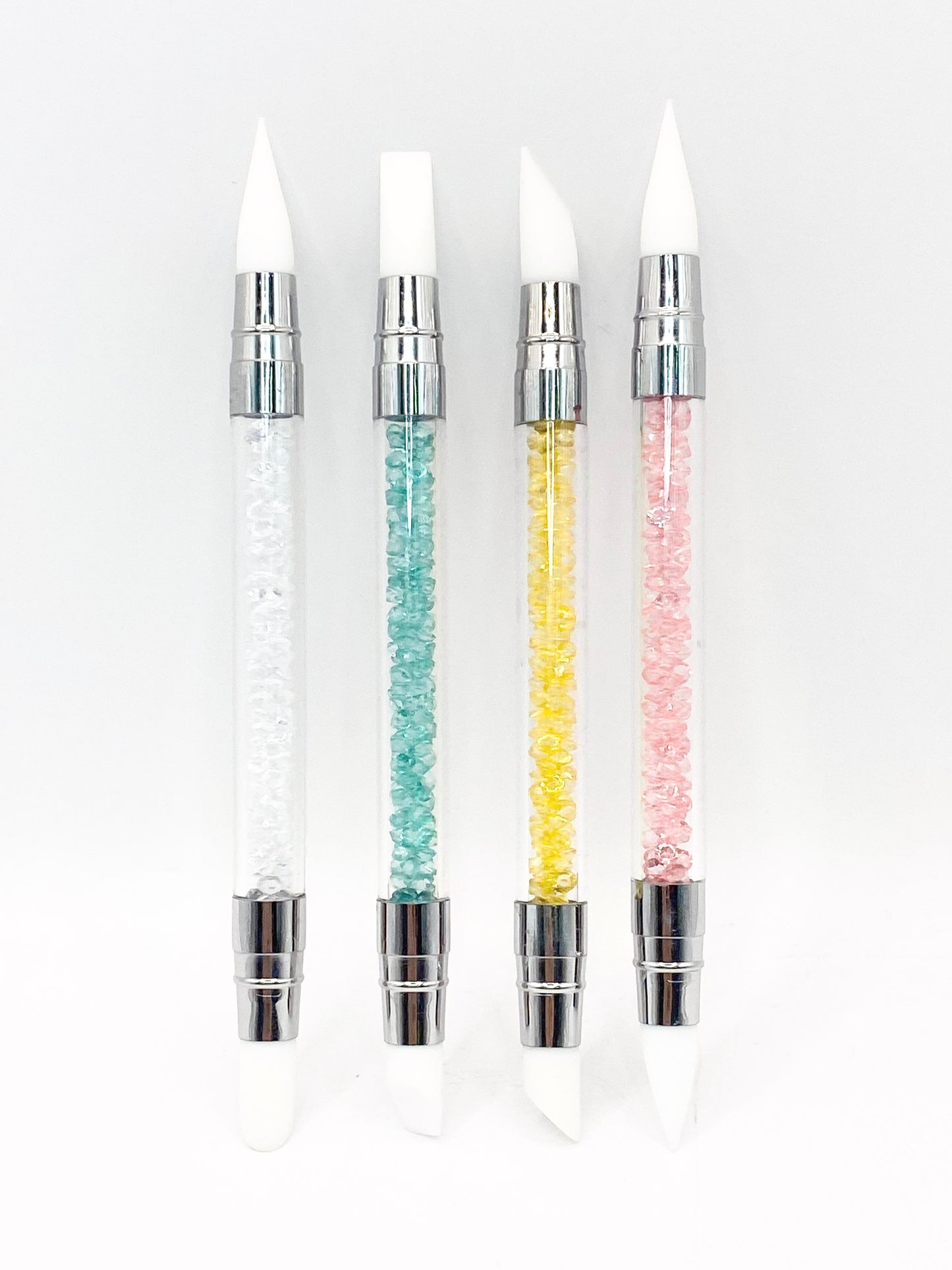 Queens - Silicone Brush - Crystal Handle (5pcs Set)