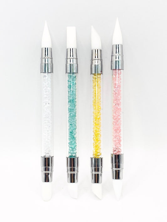 Queens - Silicone Brush - Crystal Handle (5pcs Set)