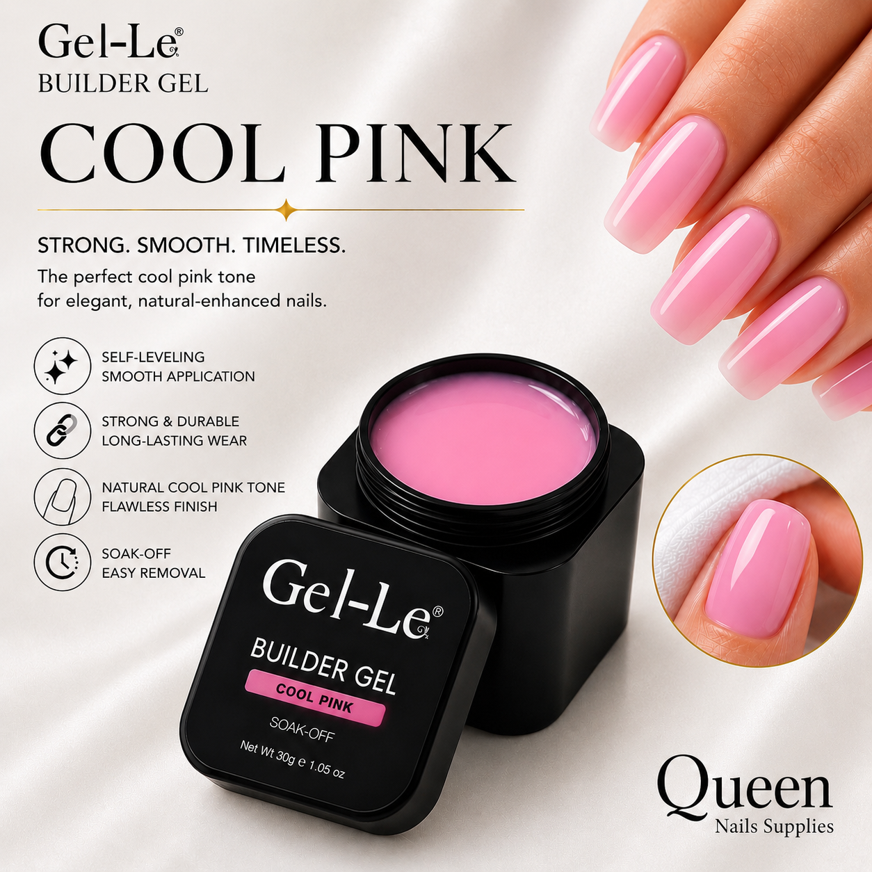Gel-Le - Builder Gels - Cool Pink (1oz)