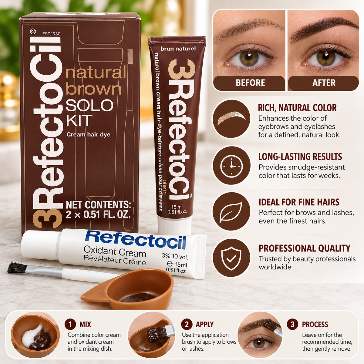 Refectocil - Natural Brown Solo Kit