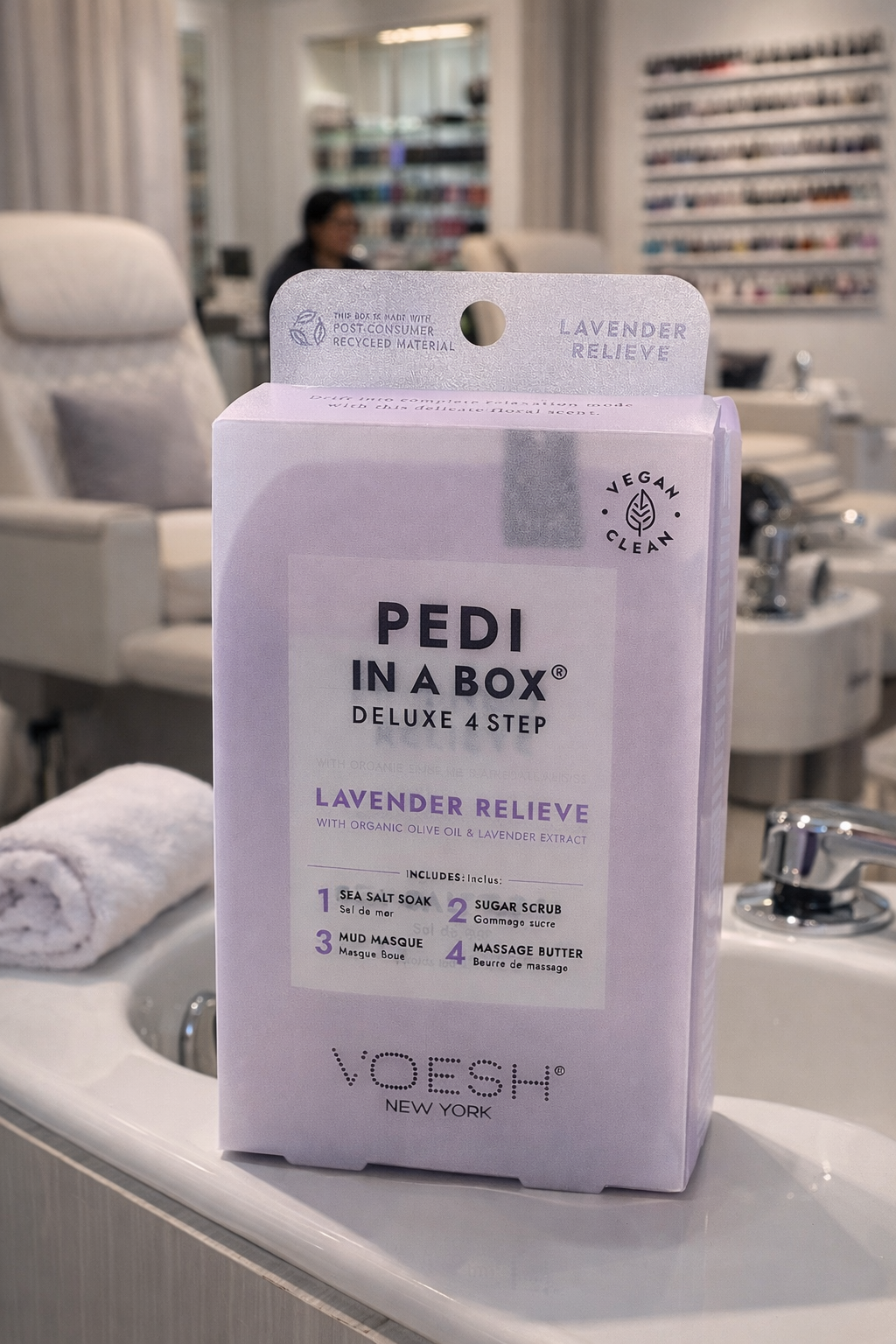 Voesh - Pedi in a Box O2 Fizz 5 Step - Lavender Vanilla