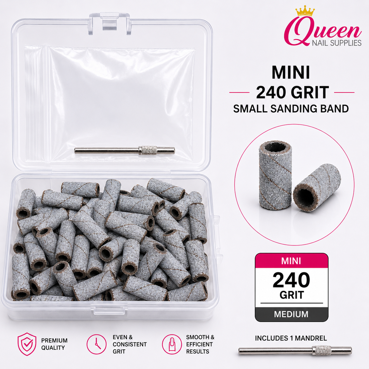 Gel-Le - Mini White Sand Bands 100pc -