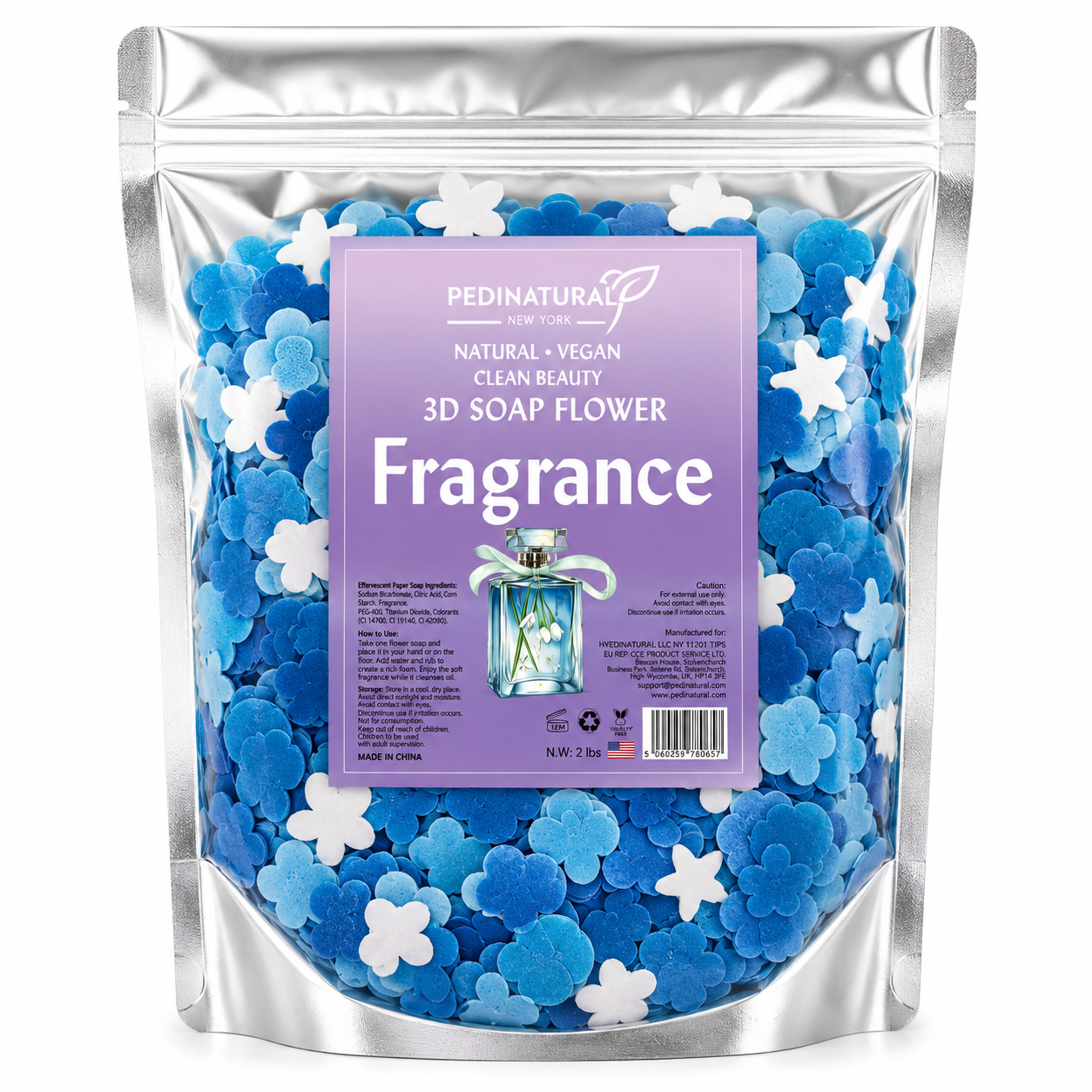 PediNatural 3D Soap Flowers – Effervescent Pedicure Soak | 2 lb