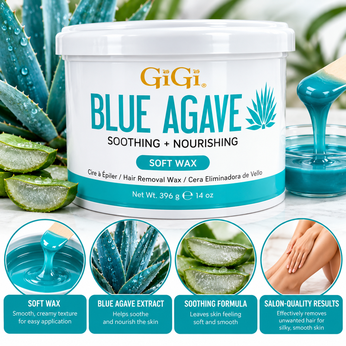 GiGi - Pot Wax - Blue Agave Soft Wax