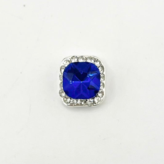 Queen - Nail Charms 10pc - #196 Silver Blue Gems with Crystals