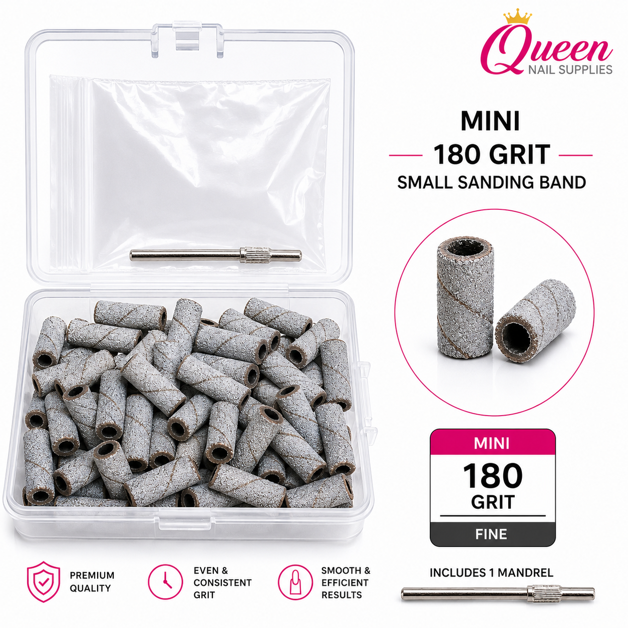 Gel-Le - Mini White Sand Bands 100pc -