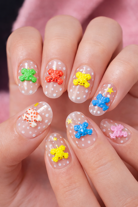 Berkeley - Ceramic 3-D Nail Art - Frogs