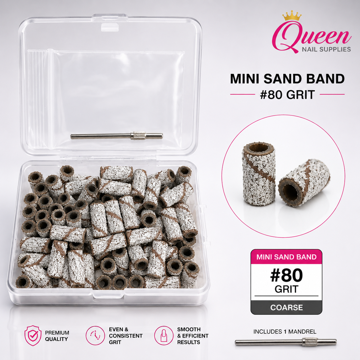 Gel-Le - Mini White Sand Bands 100pc -
