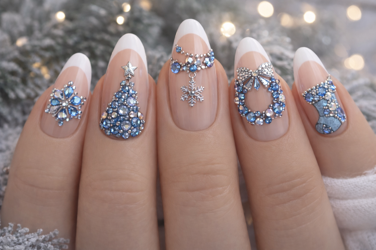 Queen - Blue Rhinestone - Gems - Duo Set - #18