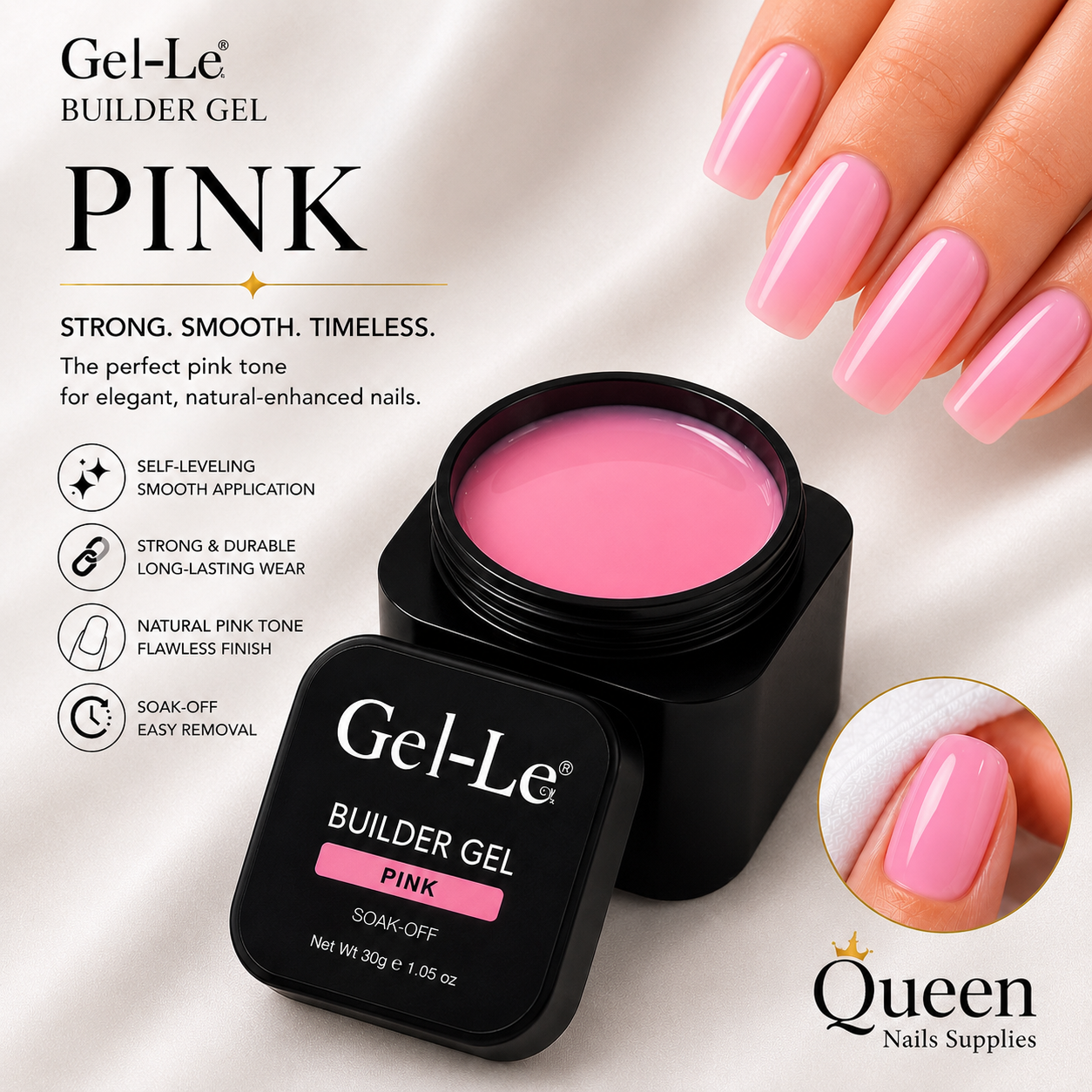 Gel-Le - Builder Gels - BG05 Pink 1oz