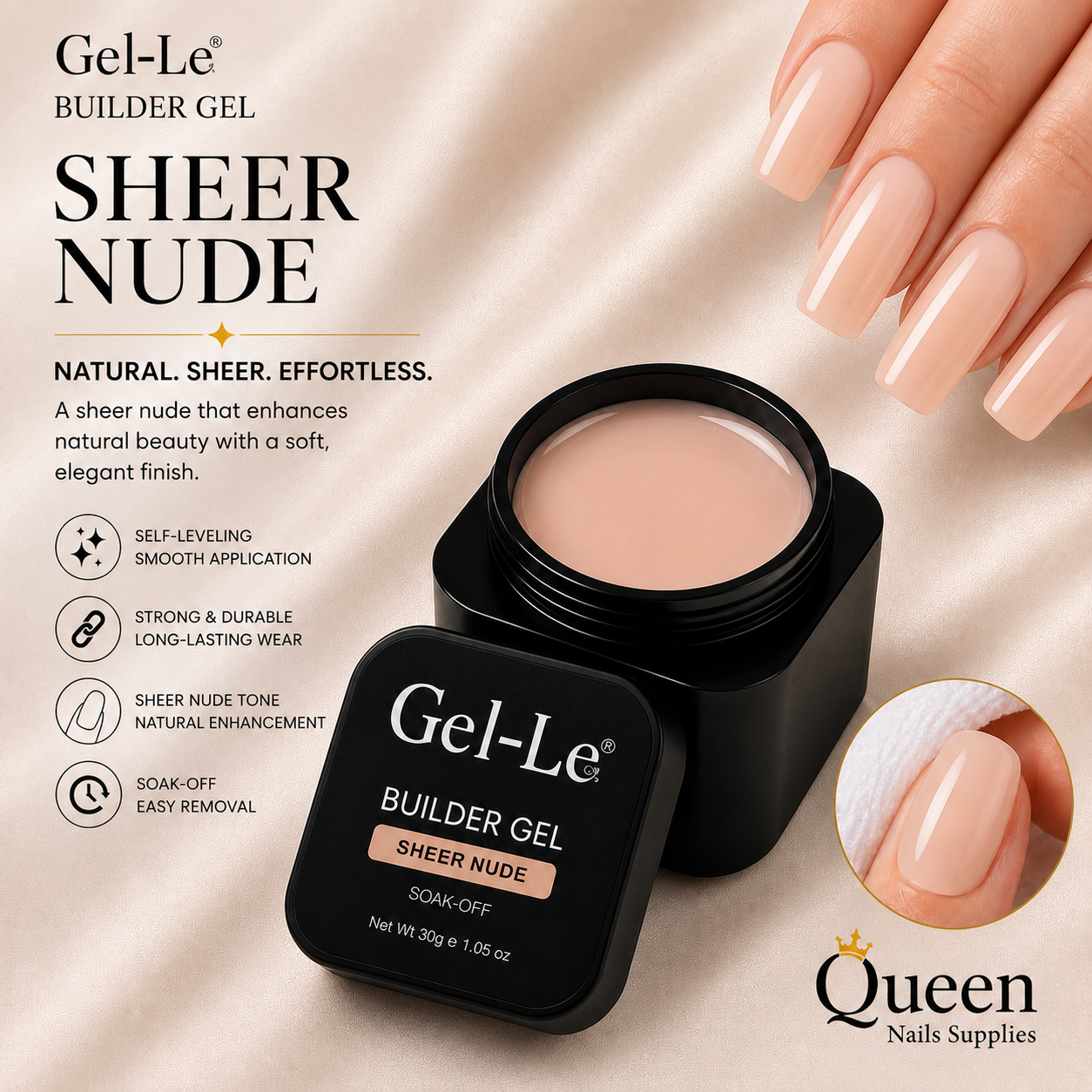 Gel-Le - Builder Gels - BG10 Sheer Nude 1oz