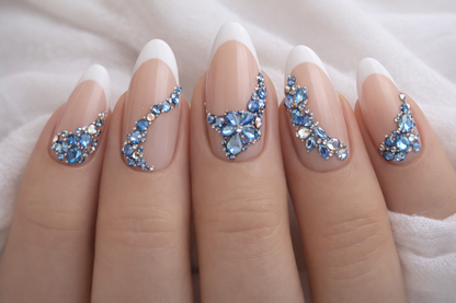 Queen - Blue Rhinestone - Gems - Duo Set - #18