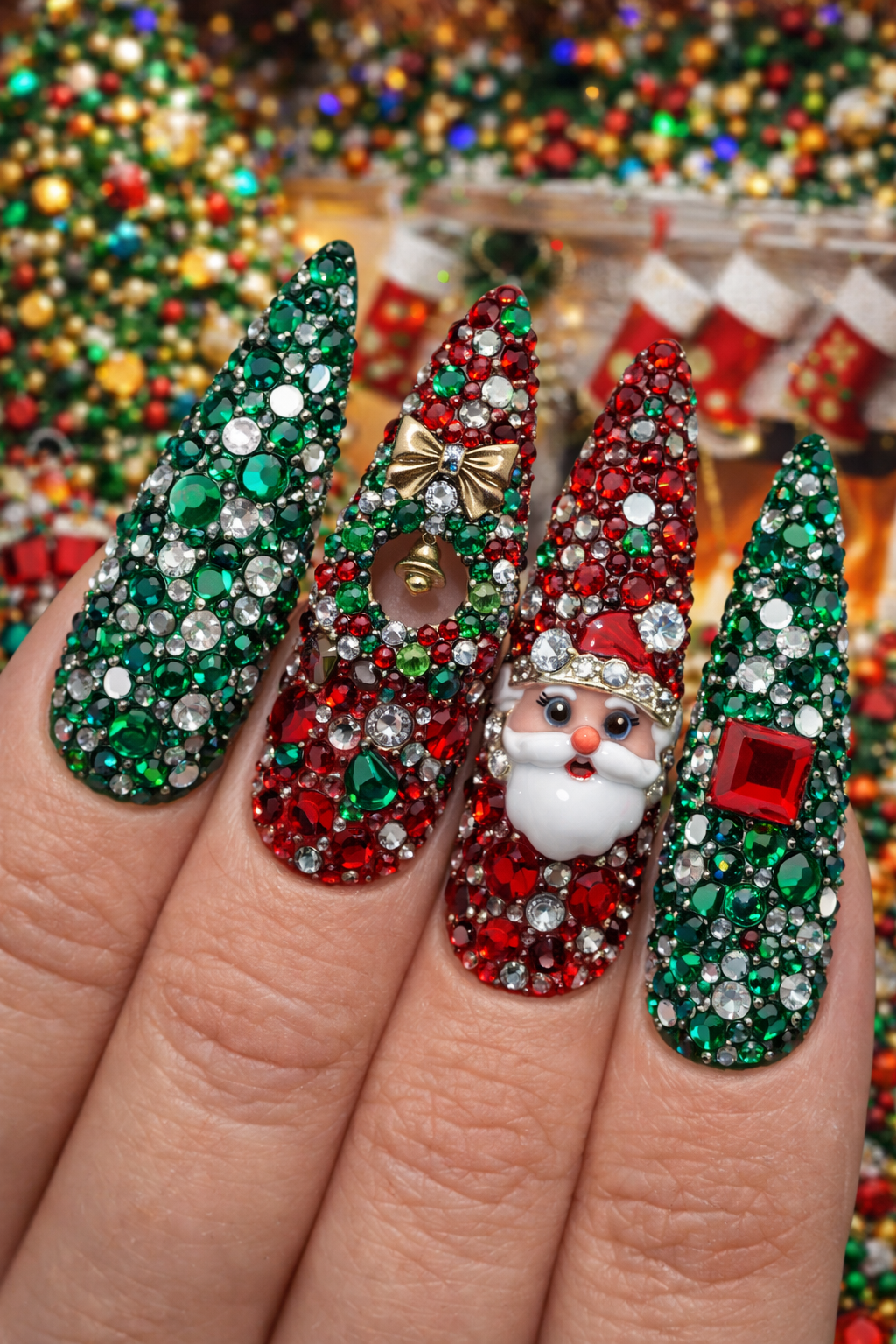 Queen - Emerald Green Rhinestone - Gems - Duo Set - #20