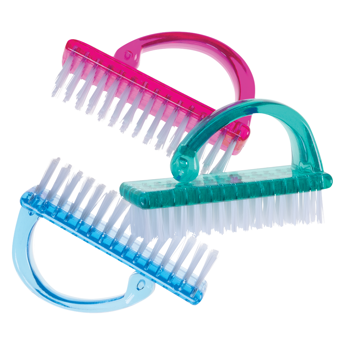 Manicure Brush - Translucent Brush Firm w/ Loop