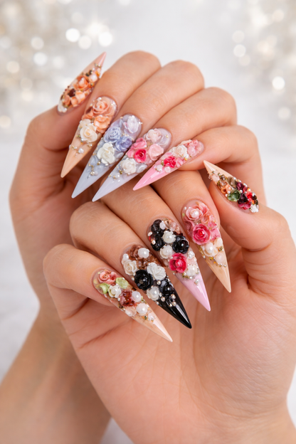Gel-Le - 3D Rose Charms -Flowers