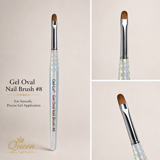 Gel -Le Gel Brush Oval Nail Brush #8