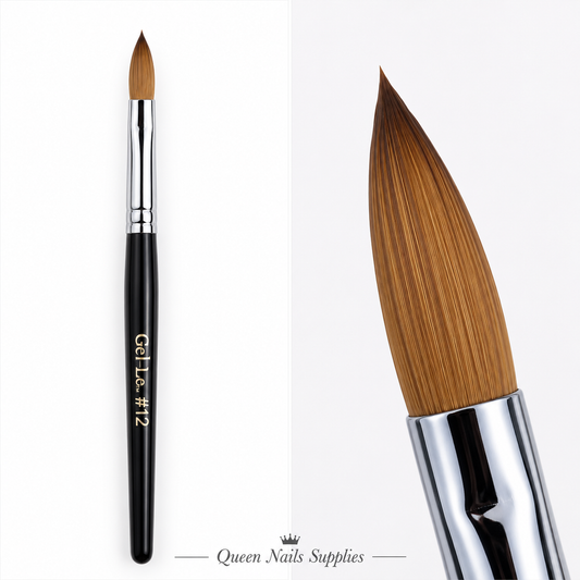 Gel-Le - Acrylic Brush #12 Kolinsky - Black Handle