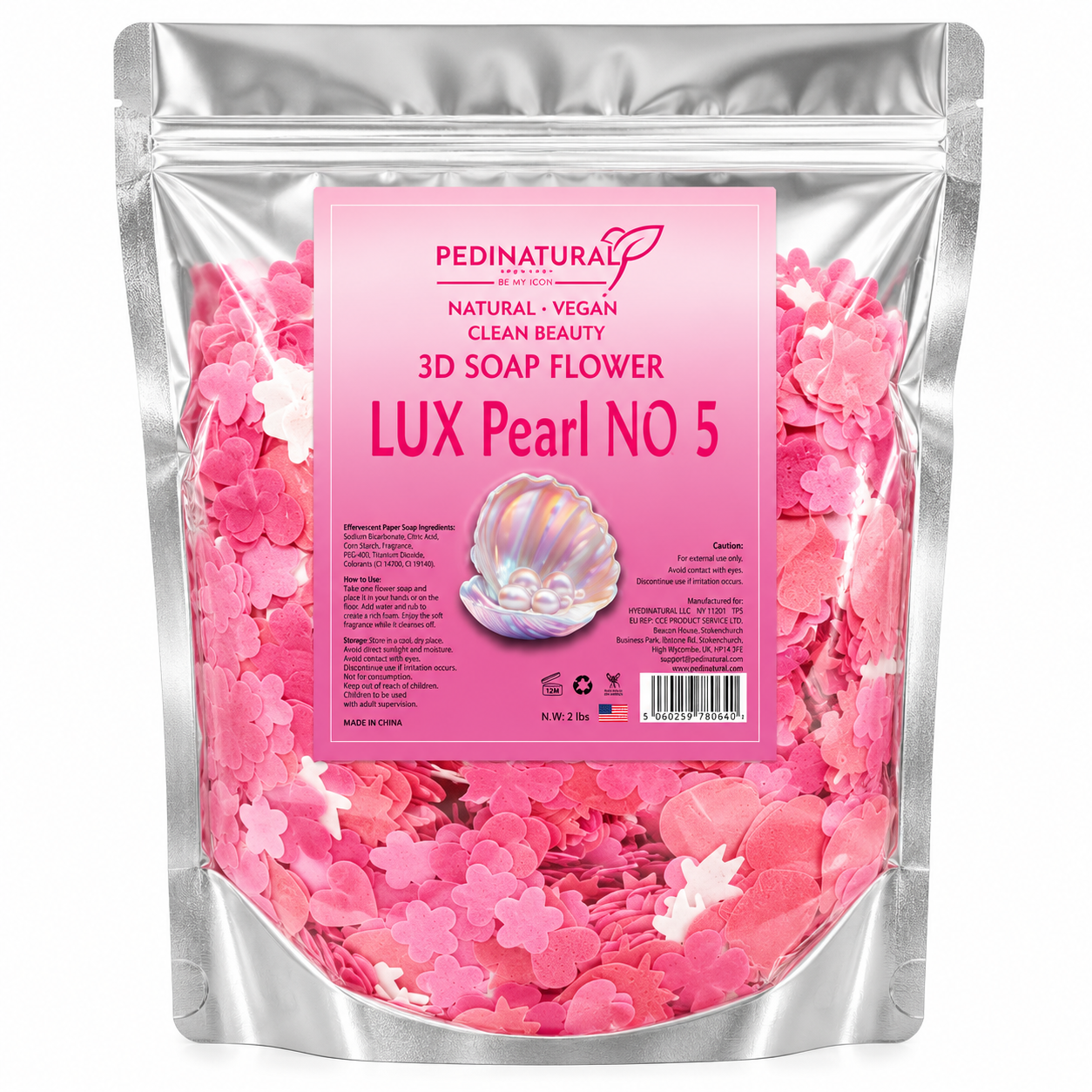 PediNatural 3D Soap Flowers – Effervescent Pedicure Soak | 2 lb