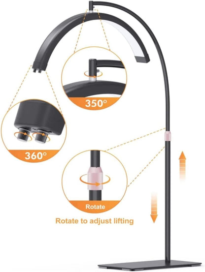 Half Moon Ring Light With Stand (Black)