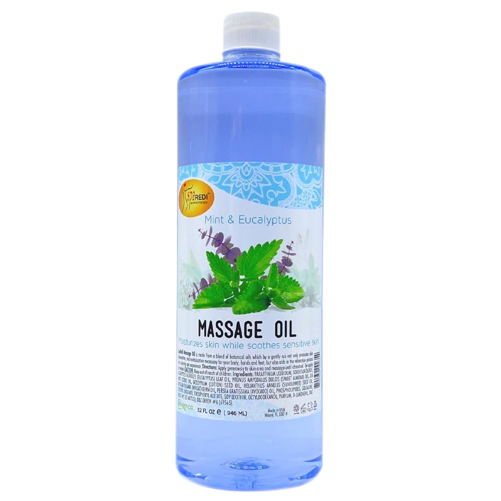 Spa Redi Massage Oil - Mint & Eucalyptus 32oz
