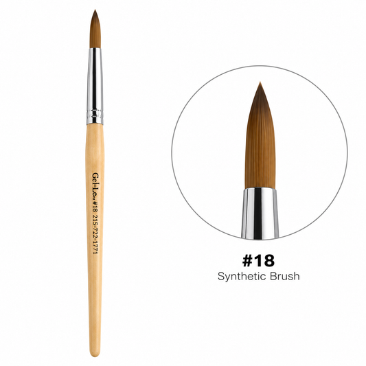 Gel-Le - Synthetic Art Brush Wood Handle #18 (Not Pressed)