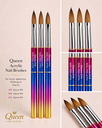 Queens - Acrylic Brushes Kolinsky - Unicorn Handle