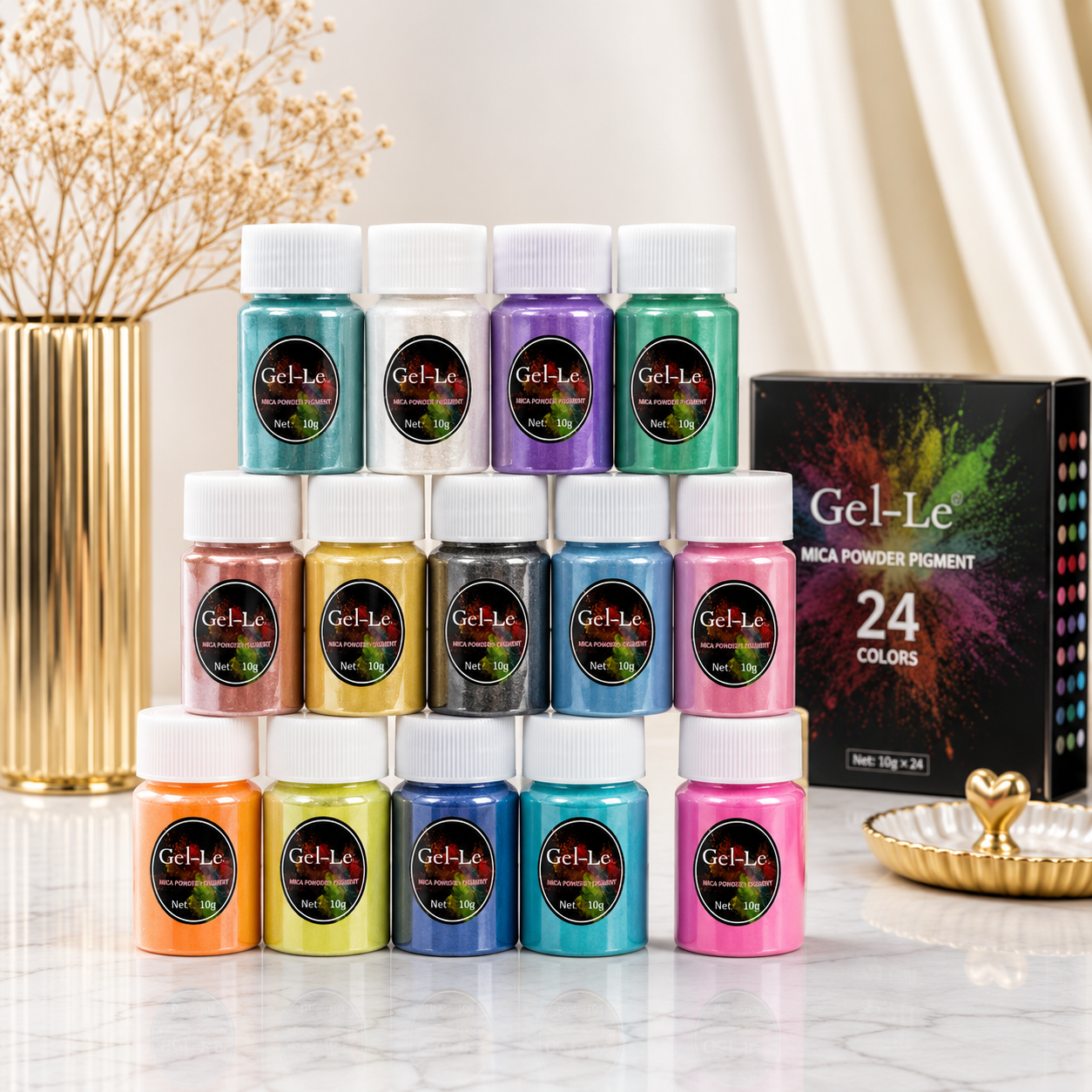 Gel-Le - Mica Powder Pigment 24pc