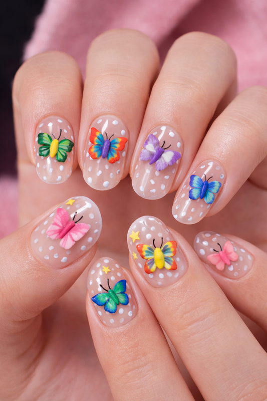 Berkeley - Ceramic 3D Nail Art - Butterflies