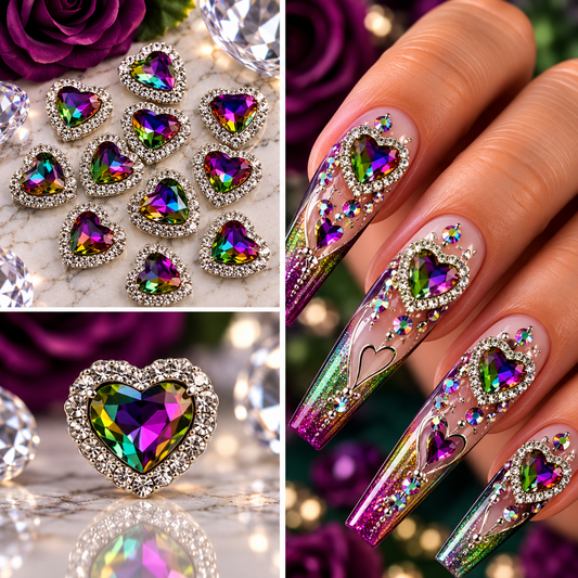 Queen - Nail Charms 10pc - #054 Unicorn Hearts