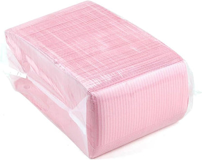 Gel-Le - Disposable Poly-Back Manicure Towels 125pc (Pink)