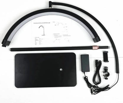 Half Moon Ring Light With Stand (Black)
