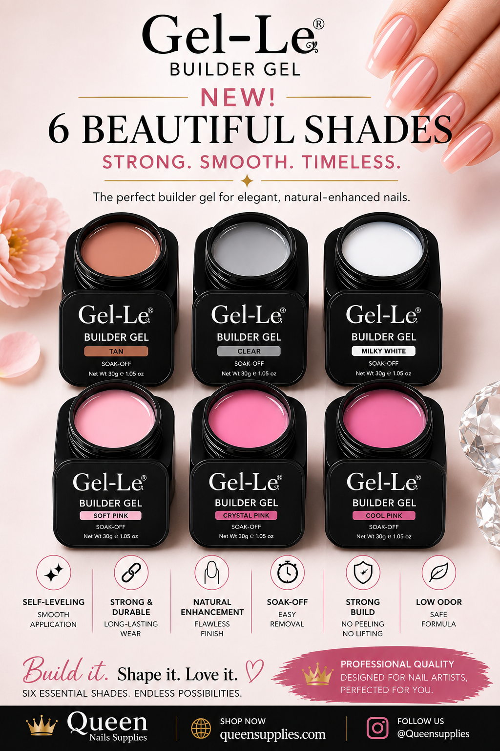 Gel-Le - Builder Gels - BG07 Milky White 1oz